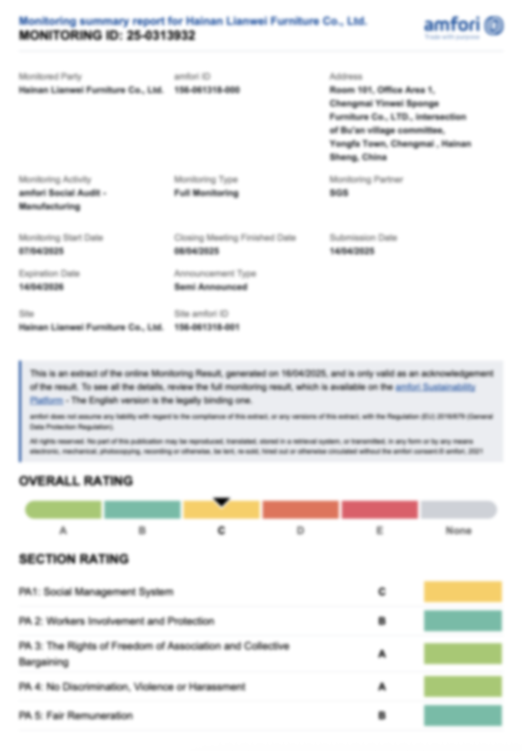 Certification