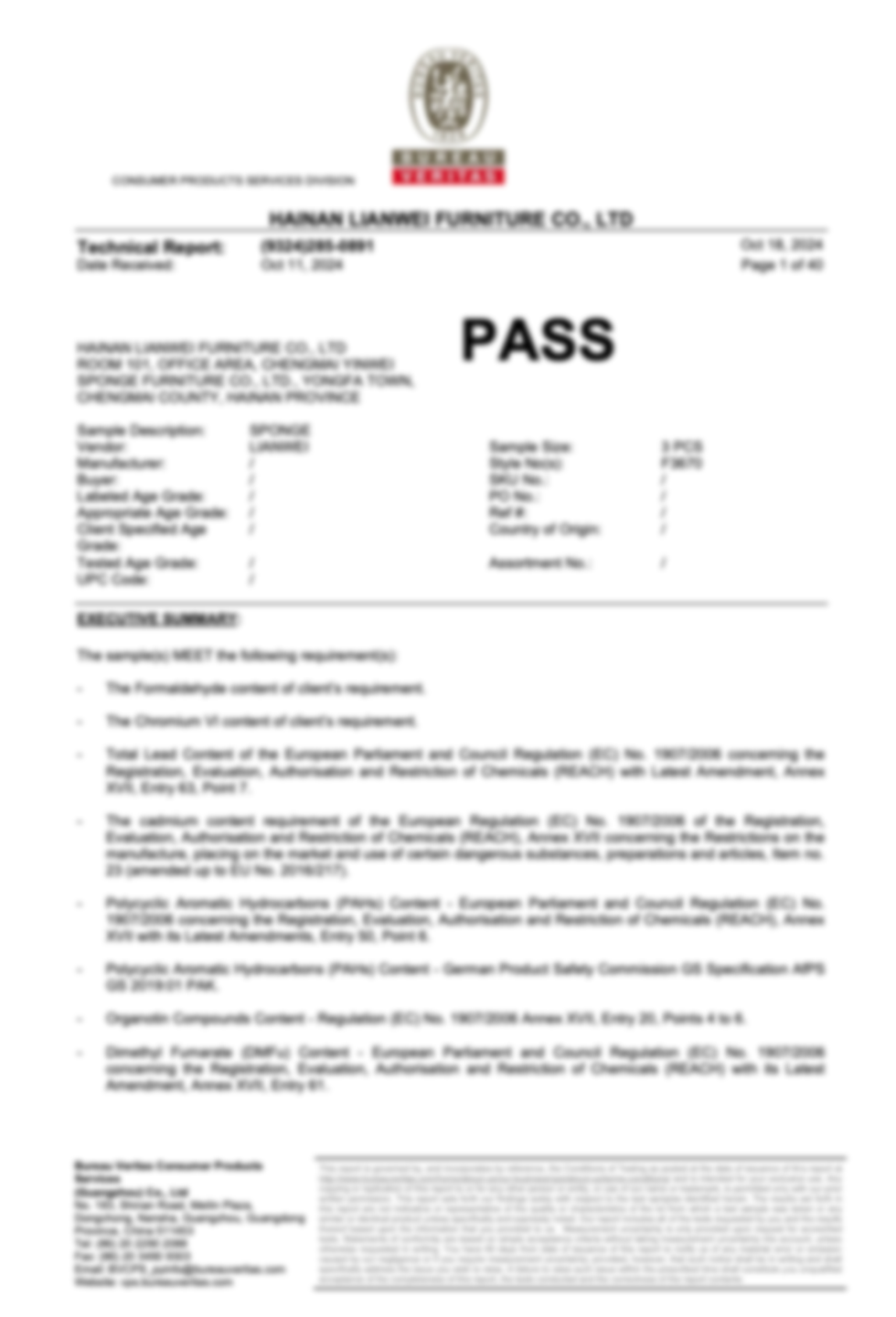 Certification
